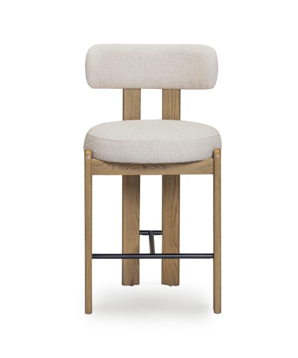 Odessa Cream Performance Fabric Counter Stool - Luxe Home Furnishings (Jersey City, NJ)
