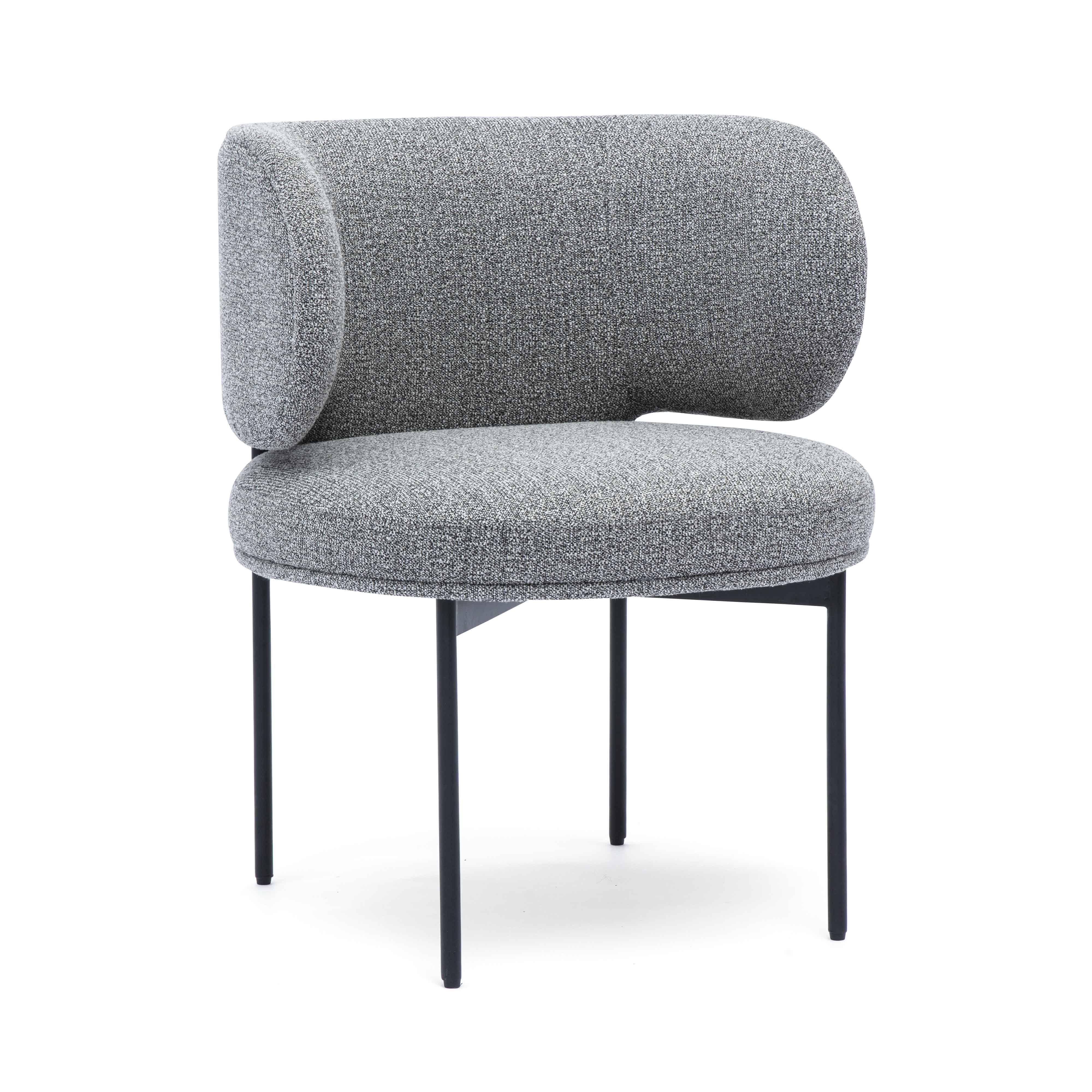 Maureen Speckled Grey Performance Boucle Dining Chair - Luxe Home Furnishings (Jersey City, NJ)