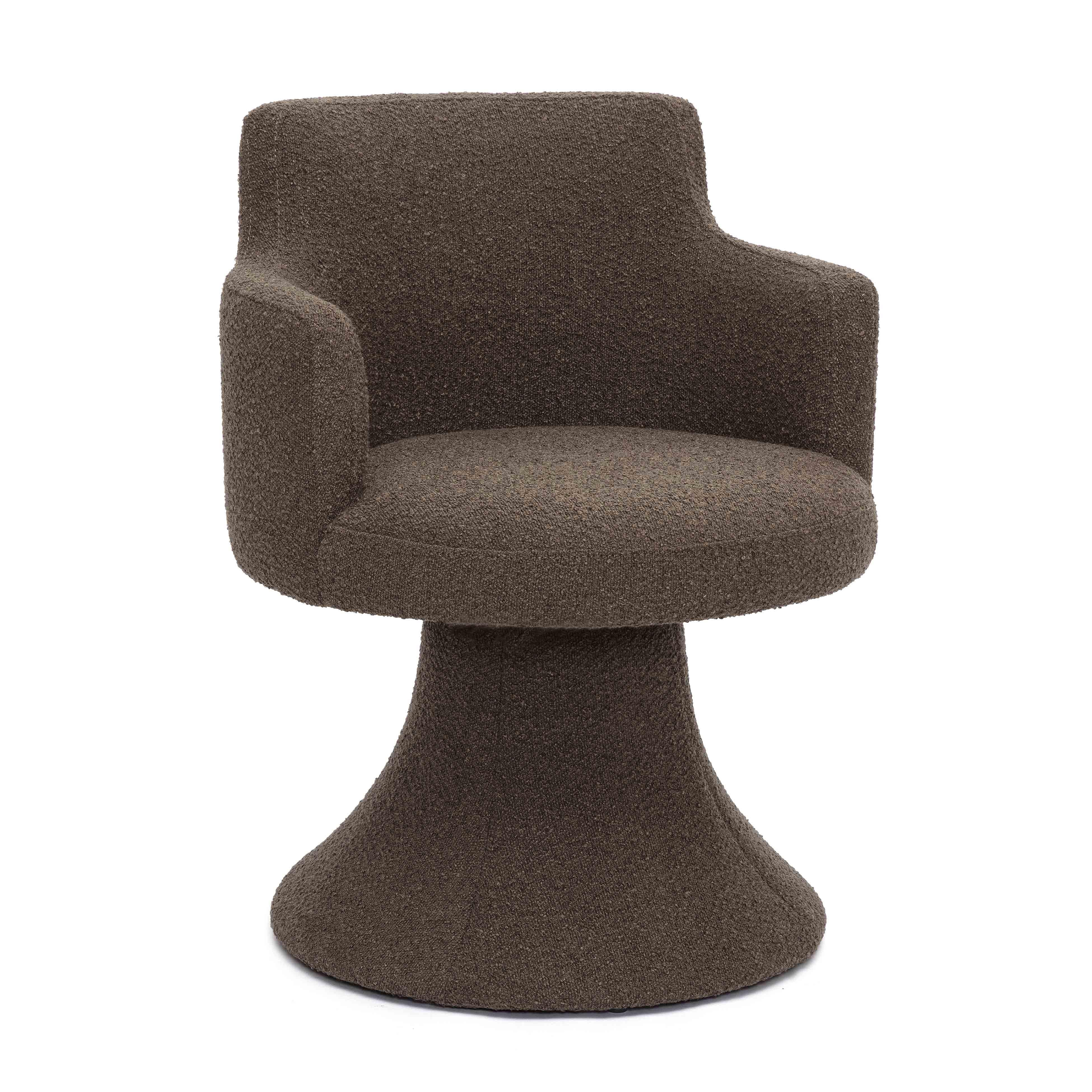 Jeffree Performance Boucle Swivel Dining Chair - Luxe Home Furnishings (Jersey City, NJ)