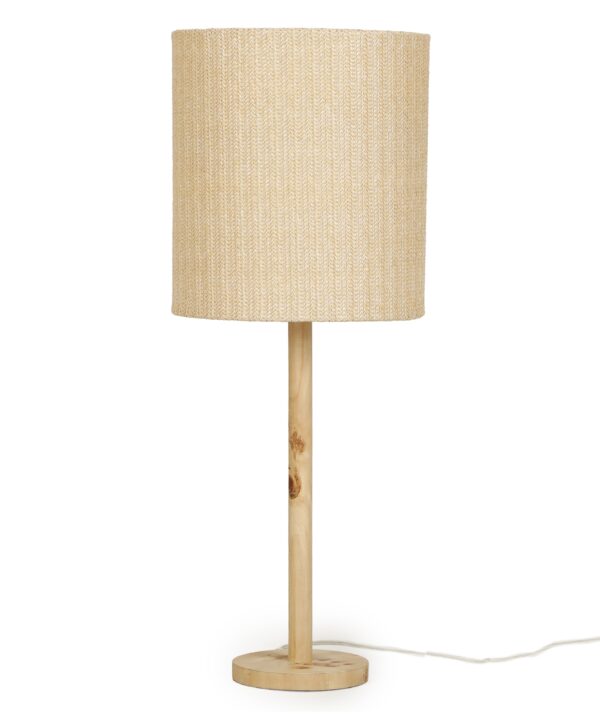 Lamia Natural Burl and Raffia Contract-Grade Table Lamp - Luxe Home Furnishings (Jersey City, NJ)