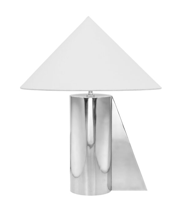 Geo Angled Chrome Table Lamp - Luxe Home Furnishings (Jersey City, NJ)