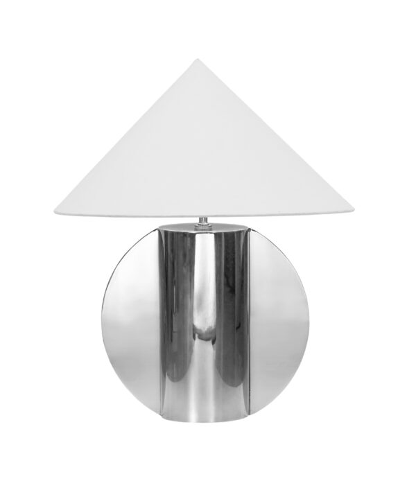 Geo Semi-Circled Chrome Table Lamp - Luxe Home Furnishings (Jersey City, NJ)