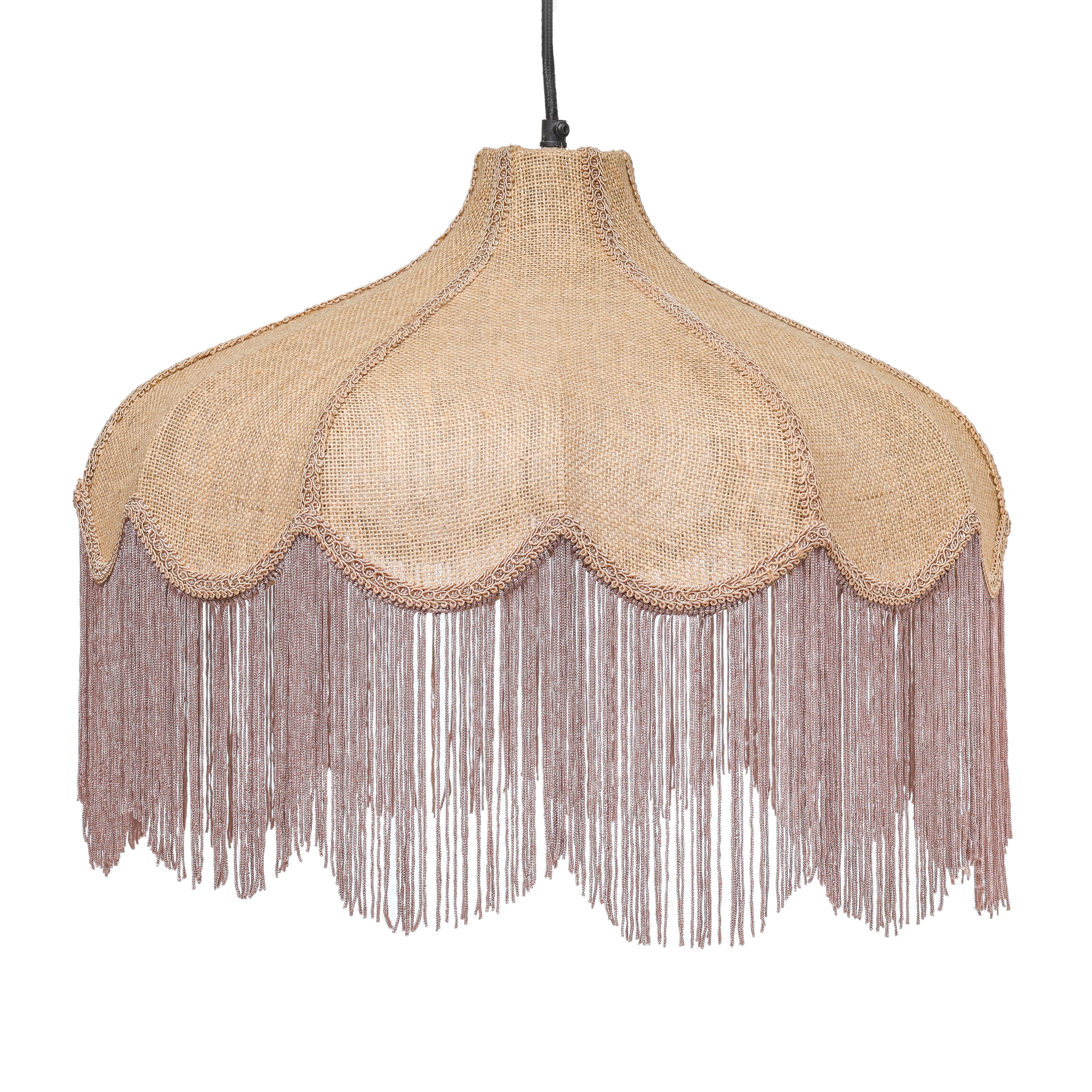 Buchanan Jute Fringed Scalloped Pendant Light - Luxe Home Furnishings (Jersey City, NJ)