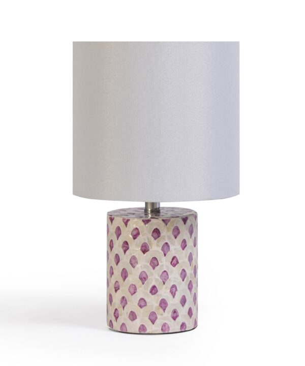 Merlot White Capiz Shell Table Lamp - Luxe Home Furnishings (Jersey City, NJ)