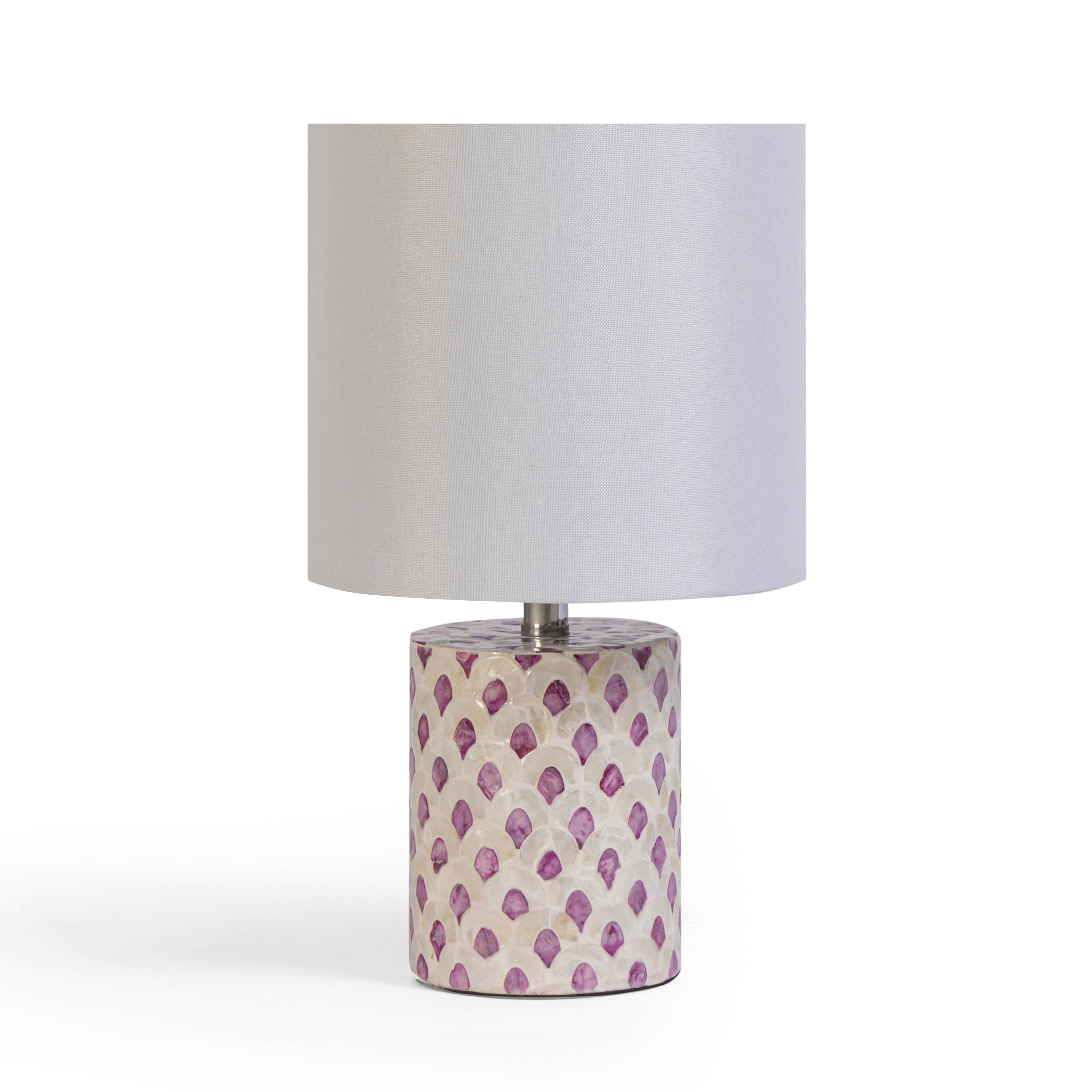 Merlot White Capiz Shell Table Lamp - Luxe Home Furnishings (Jersey City, NJ)