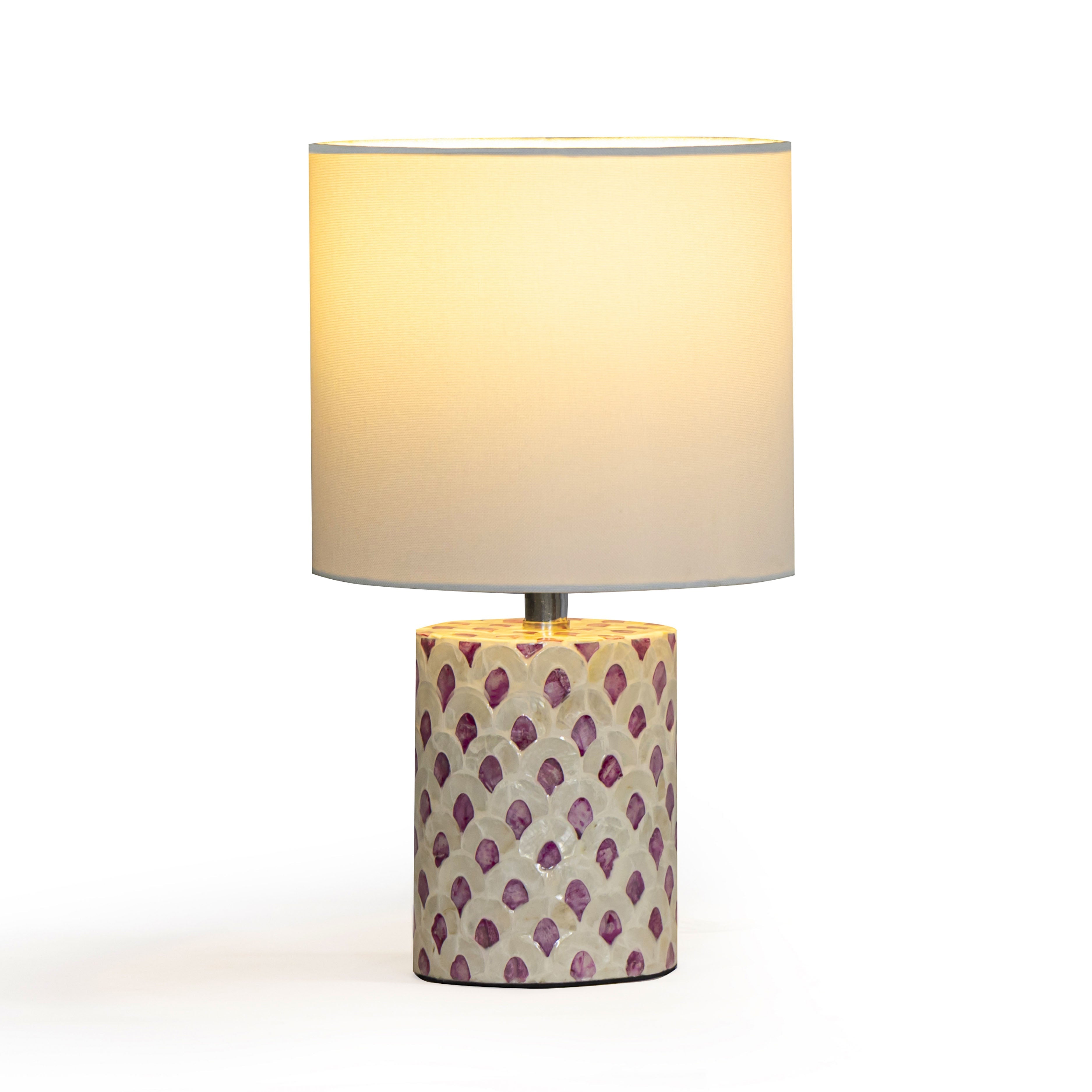 Merlot White Capiz Shell Table Lamp - Luxe Home Furnishings (Jersey City, NJ)