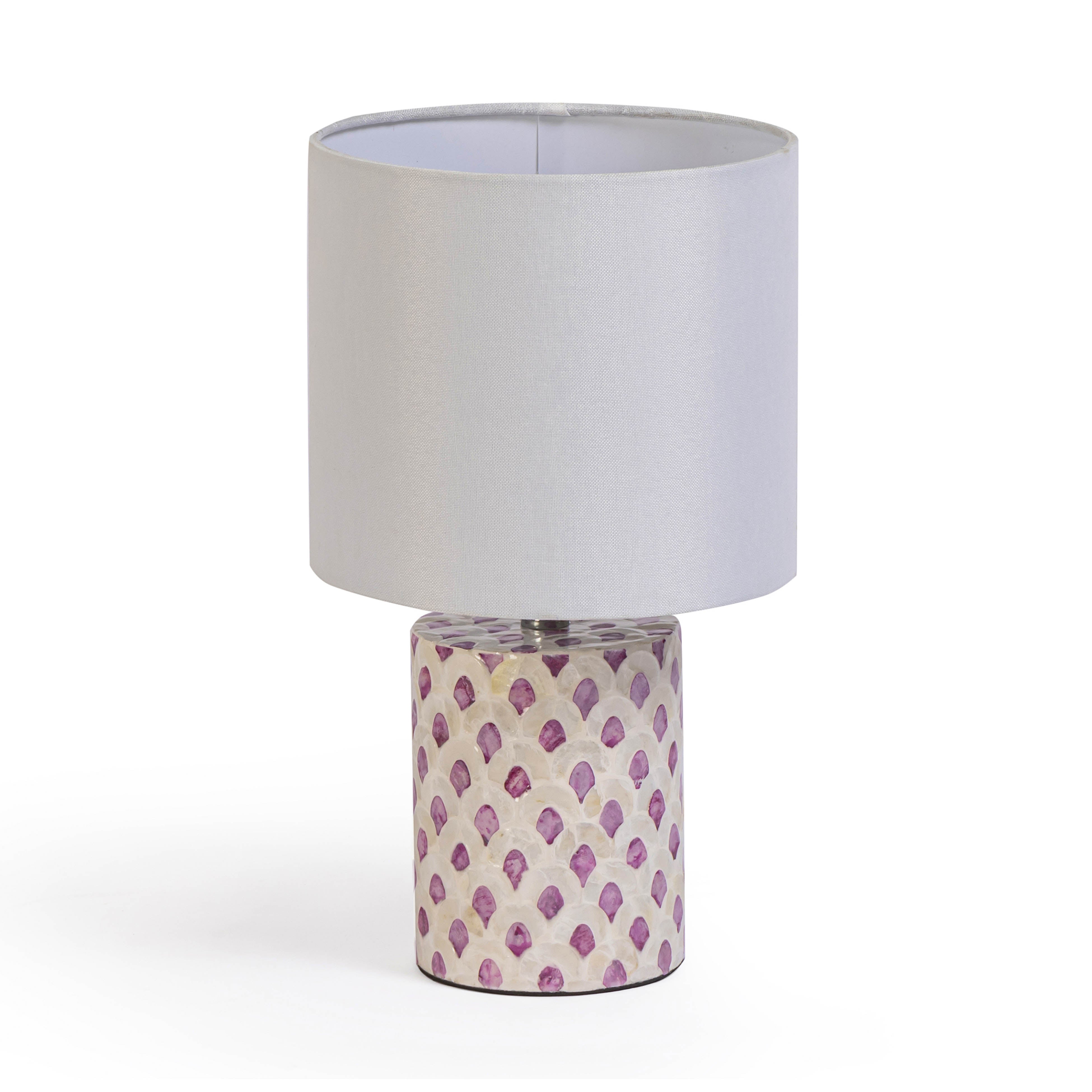 Merlot White Capiz Shell Table Lamp - Luxe Home Furnishings (Jersey City, NJ)