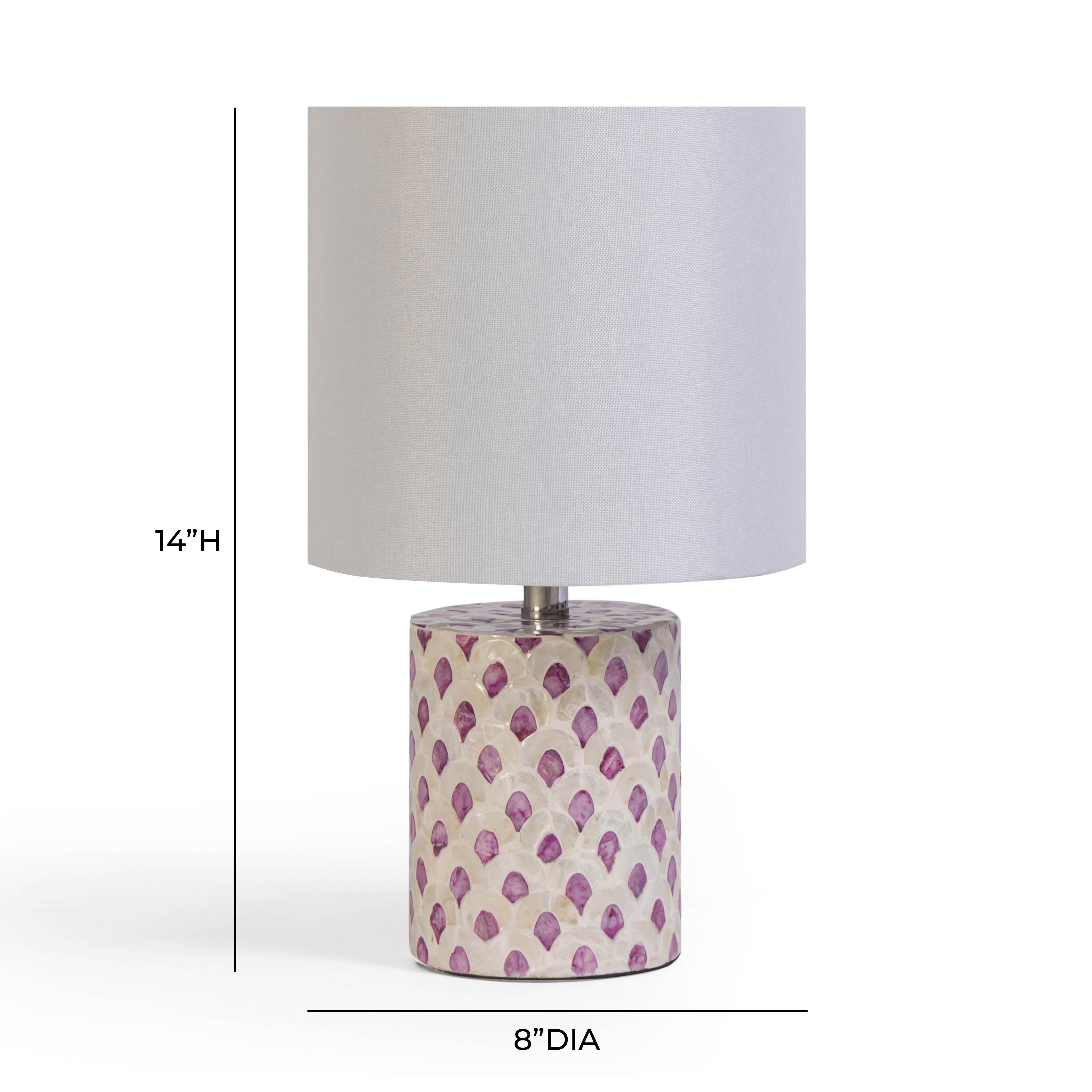 Merlot White Capiz Shell Table Lamp - Luxe Home Furnishings (Jersey City, NJ)