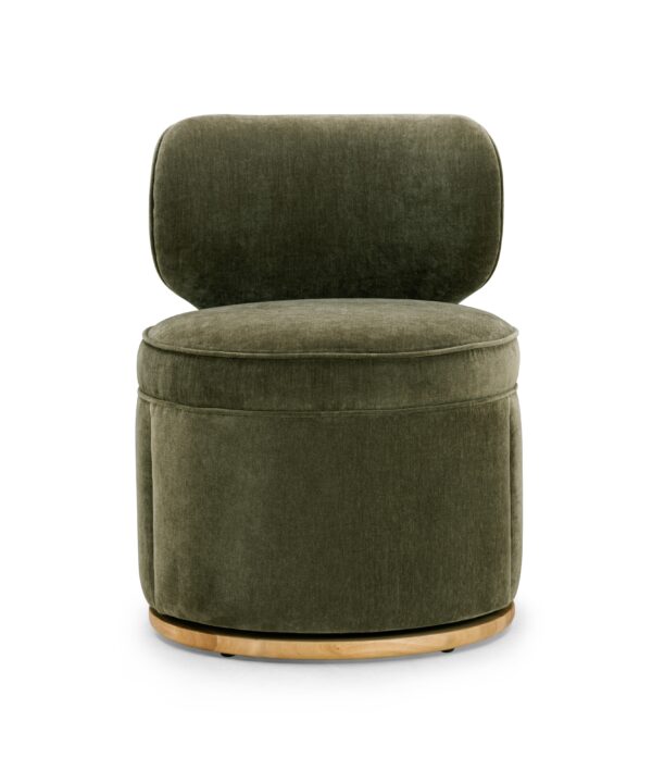 Amaya Green Upcycled Contract-Grade Chenille Swivel Desk Chair - Luxe Home Furnishings (Jersey City, NJ)