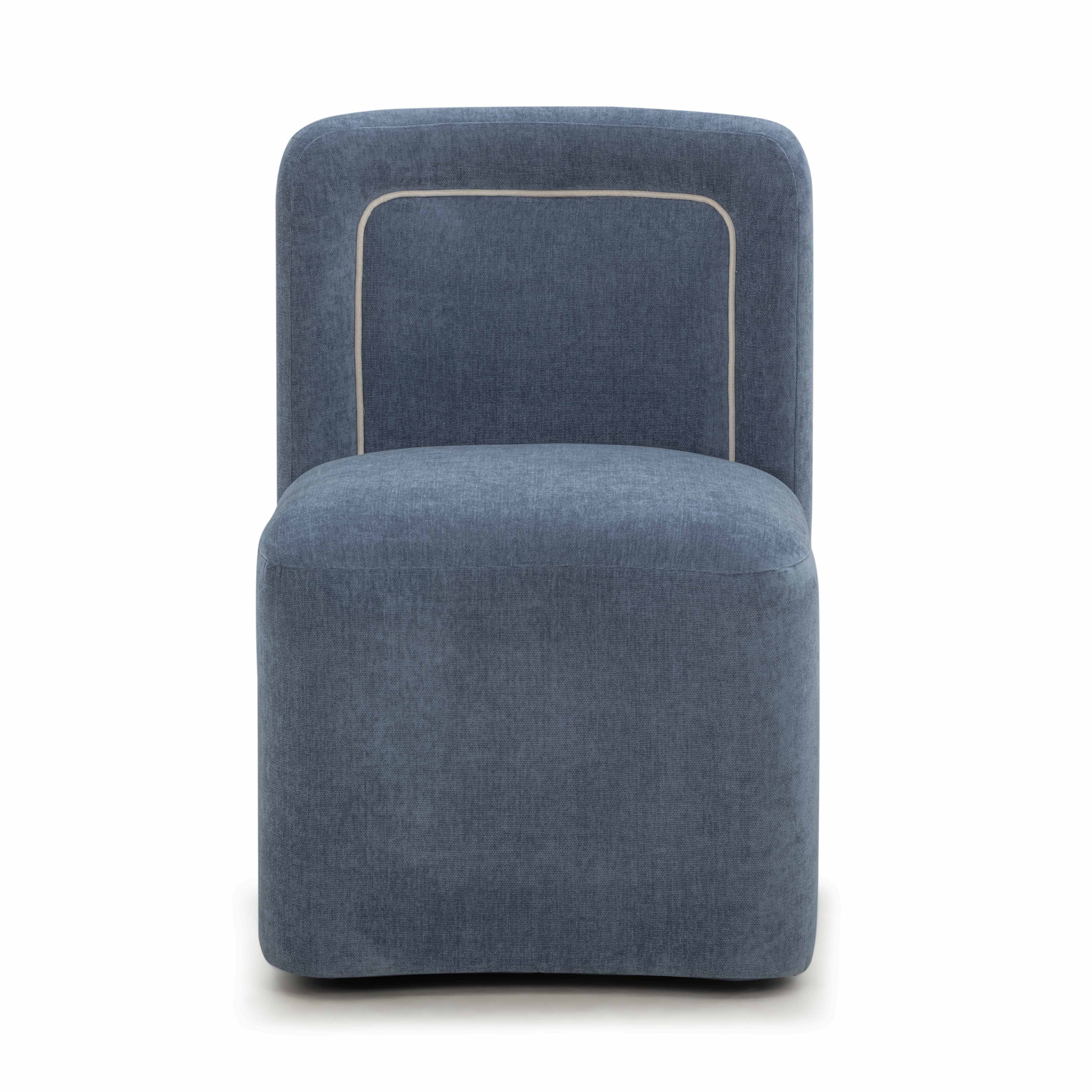 Dolce Performance Velvet Rolling Desk Chair - Luxe Home Furnishings (Jersey City, NJ)