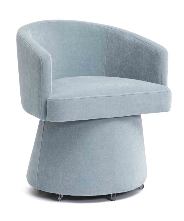 Kristen Upcycled Contract-Grade Chenille Rolling Desk Chair - Luxe Home Furnishings (Jersey City, NJ)