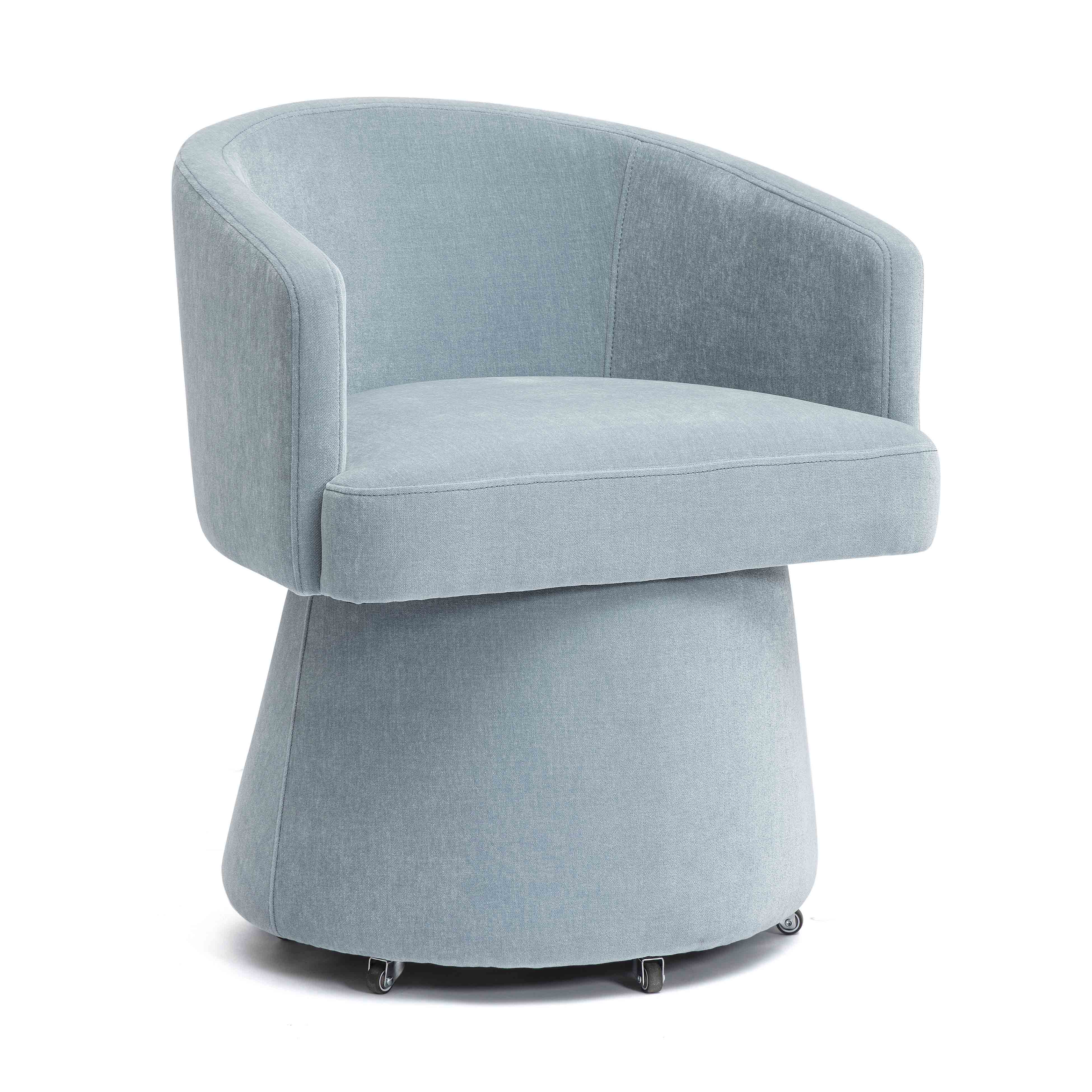 Kristen Upcycled Contract-Grade Chenille Rolling Desk Chair - Luxe Home Furnishings (Jersey City, NJ)