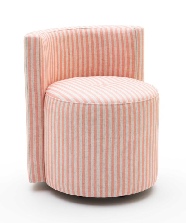 Alyssa Striped Performance Linen Rolling Desk Chair - Luxe Home Furnishings (Jersey City, NJ)