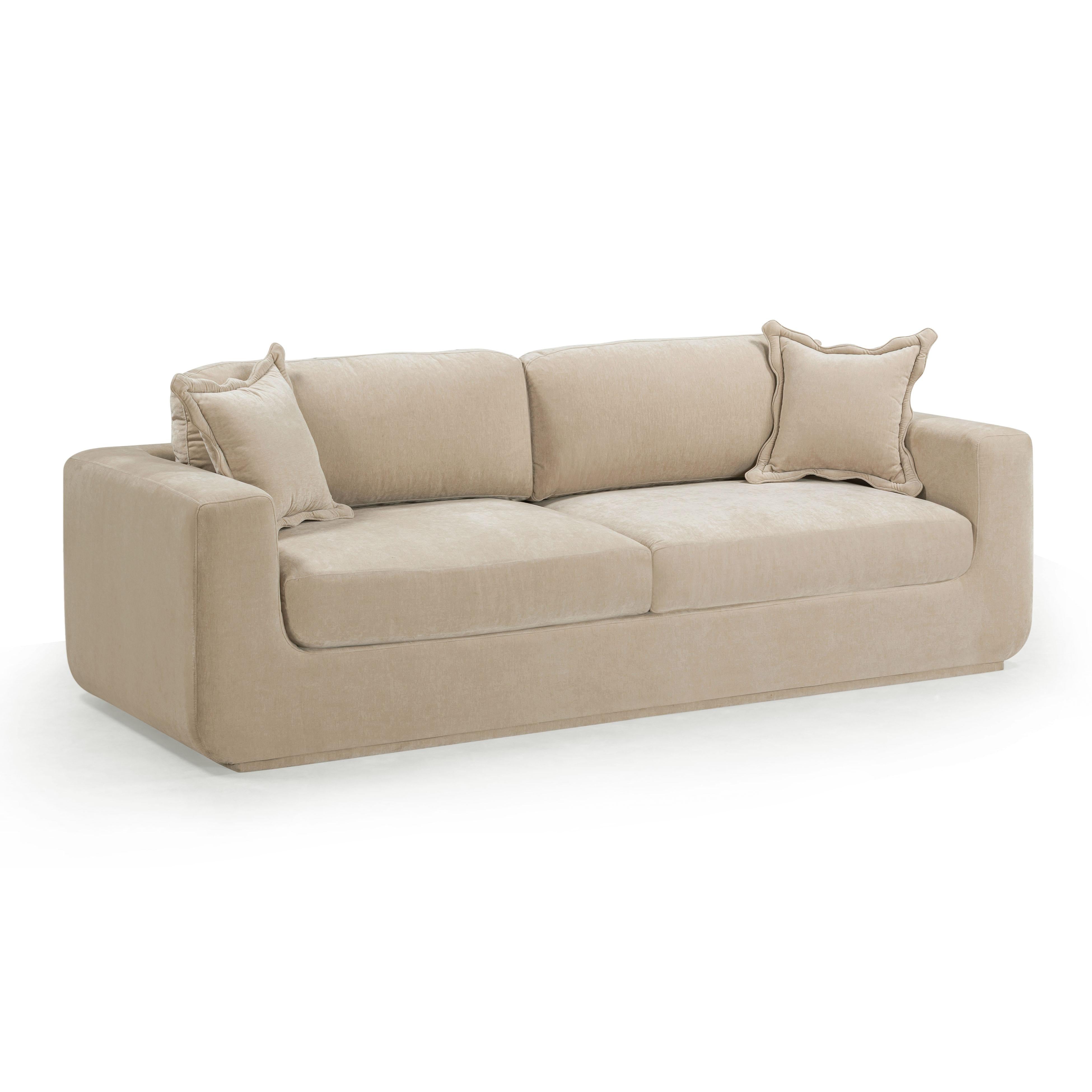 Miri 90.5" Upcycled Contract-Grade Washed Velvet Sofa - Luxe Home Furnishings (Jersey City, NJ)
