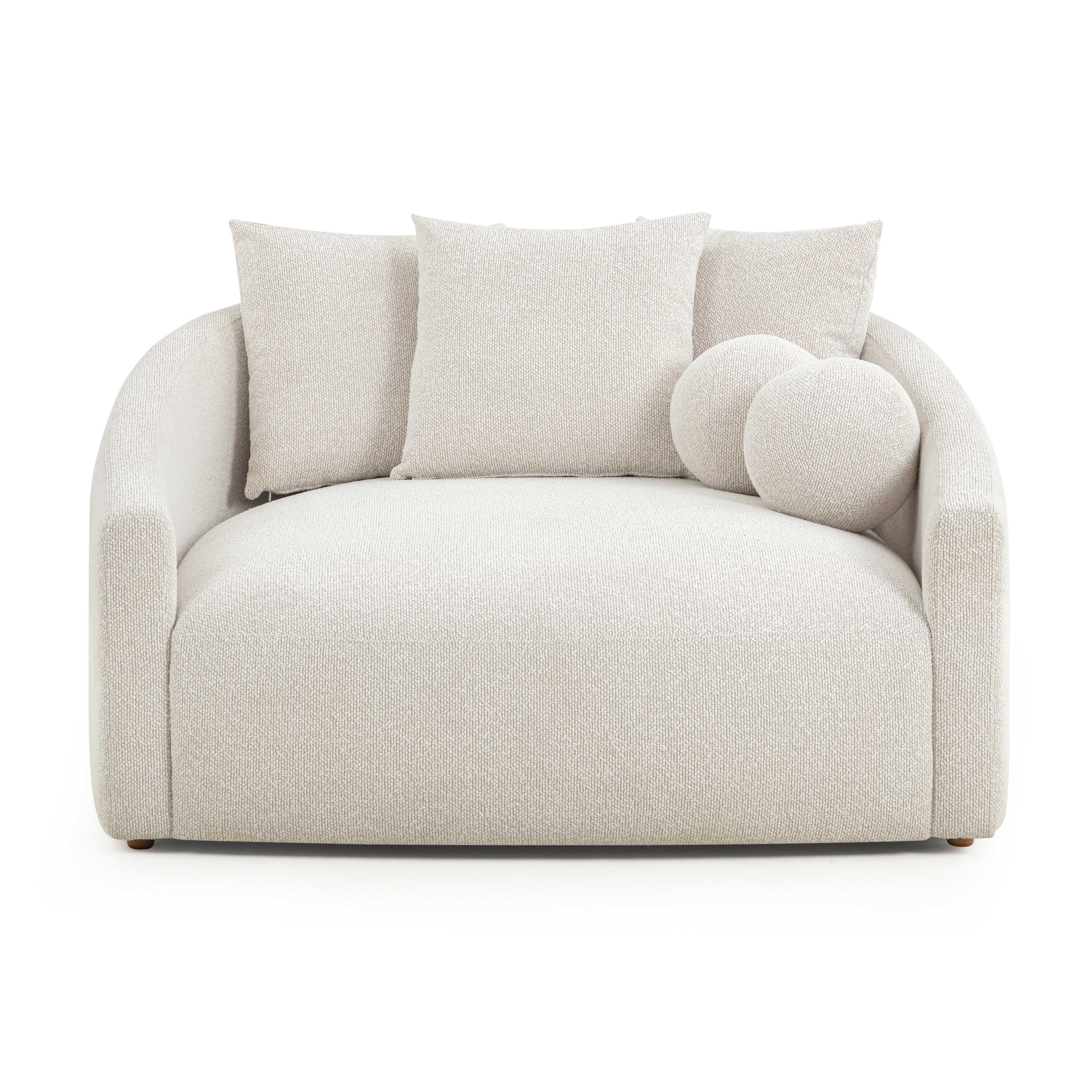 Hanim 54" Performance Boucle Daybed - Luxe Home Furnishings (Jersey City, NJ)