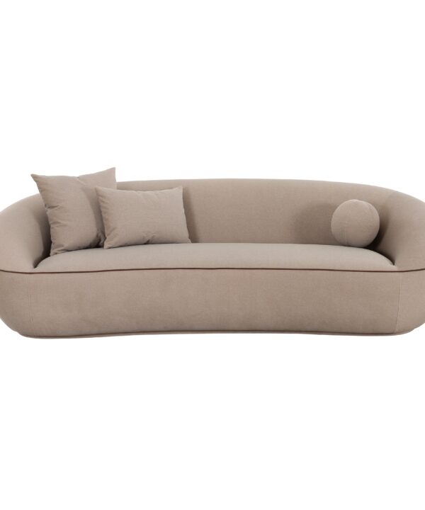Jenny 98.5" Taupe Performance Faux Mohair Sofa - Luxe Home Furnishings (Jersey City, NJ)