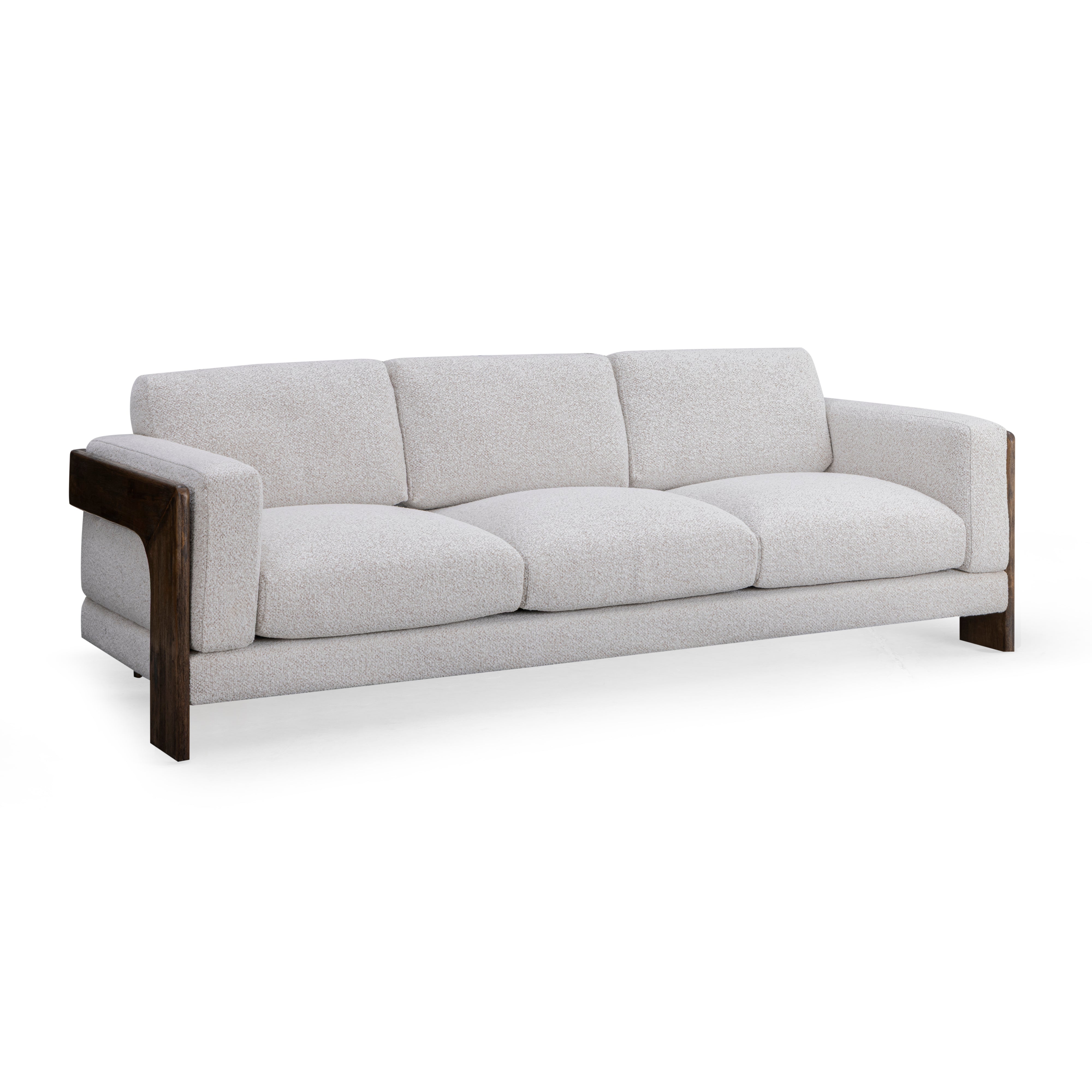 Elyn 91" Cream Contract-Grade Boucle Sofa - Luxe Home Furnishings (Jersey City, NJ)