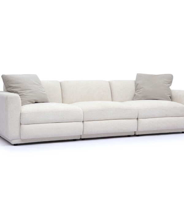 Perry 96" Cream Performance Chenille Modular Sofa - Luxe Home Furnishings (Jersey City, NJ)