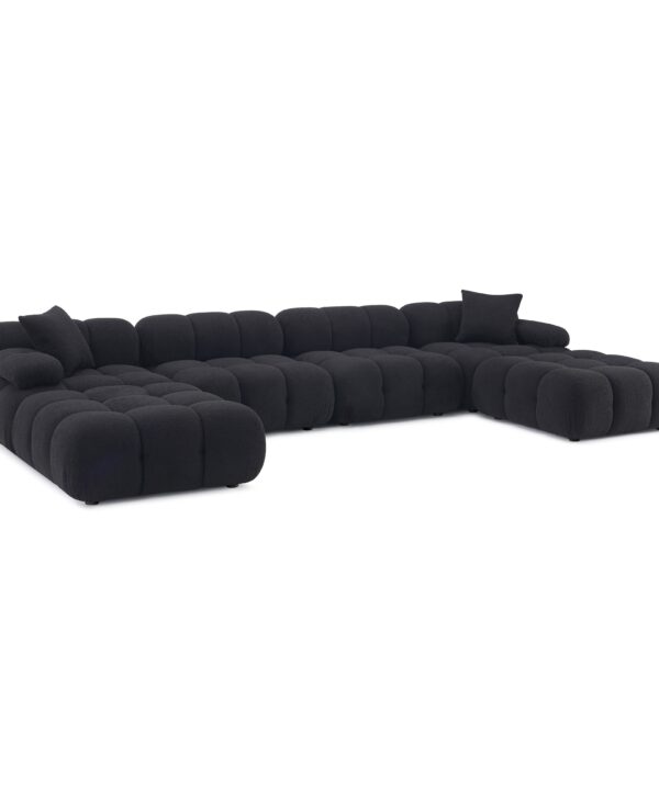 Calliope 6-piece Performance Vegan Shearling Modular U-Sectional - Luxe Home Furnishings (Jersey City, NJ)
