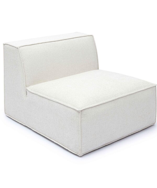 Mindy Performance Chenille Basketweave Modular Armless Chair - Luxe Home Furnishings (Jersey City, NJ)