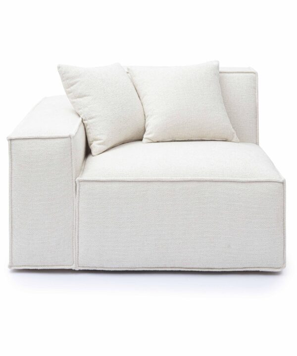 Mindy Performance Chenille Basketweave Modular Corner Chair - Luxe Home Furnishings (Jersey City, NJ)
