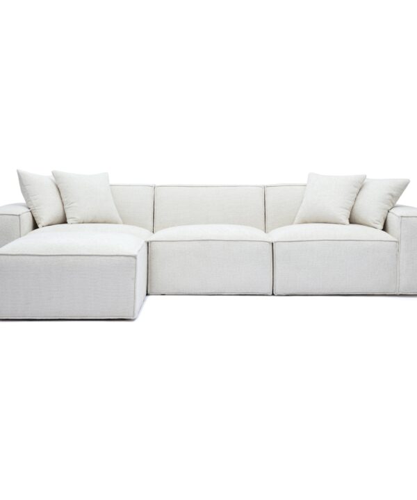 Mindy 4-Piece Performance Chenille Basketweave Modular Sectional - Luxe Home Furnishings (Jersey City, NJ)