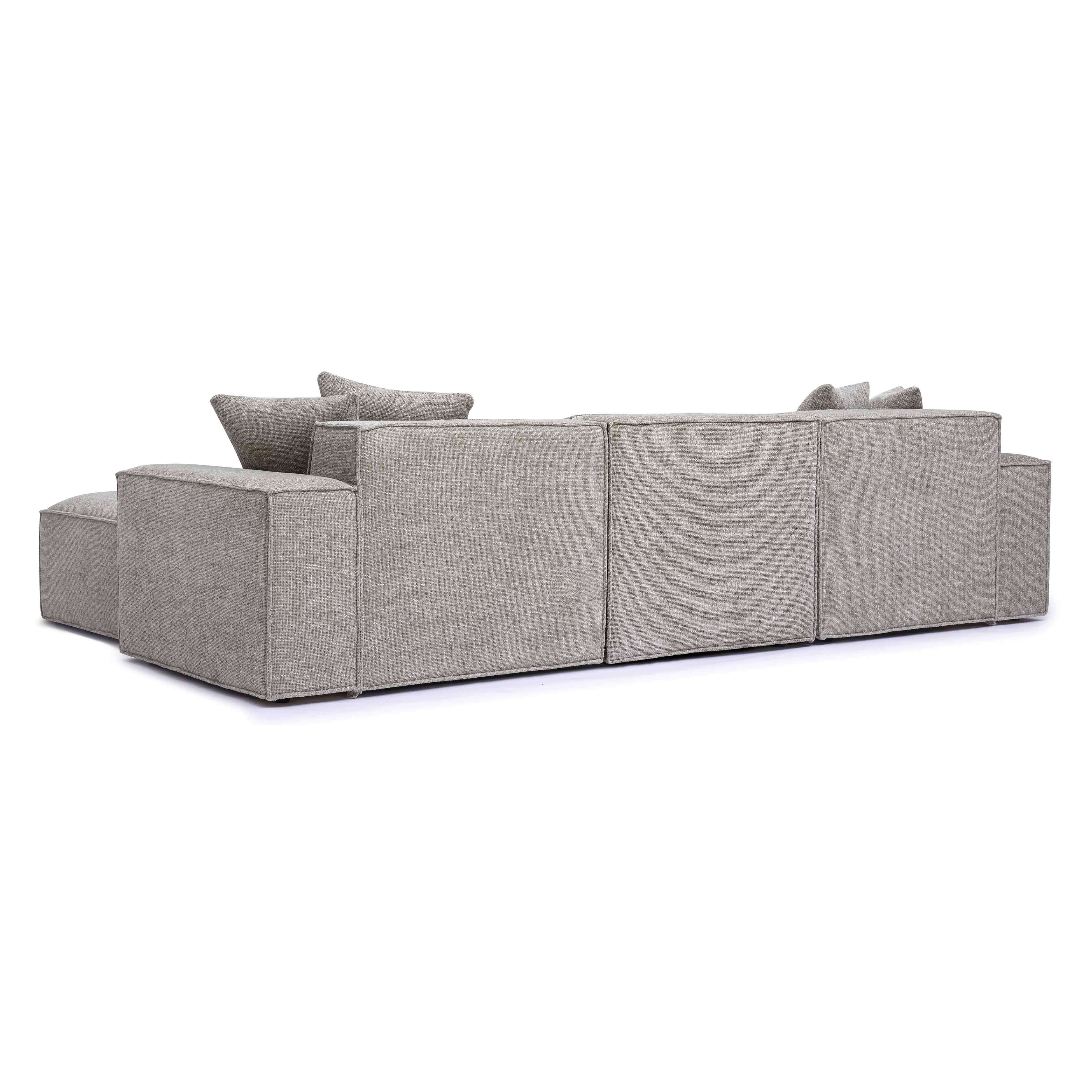 Mindy 4-Piece Performance Chenille Basketweave Modular Sectional - Luxe Home Furnishings (Jersey City, NJ)