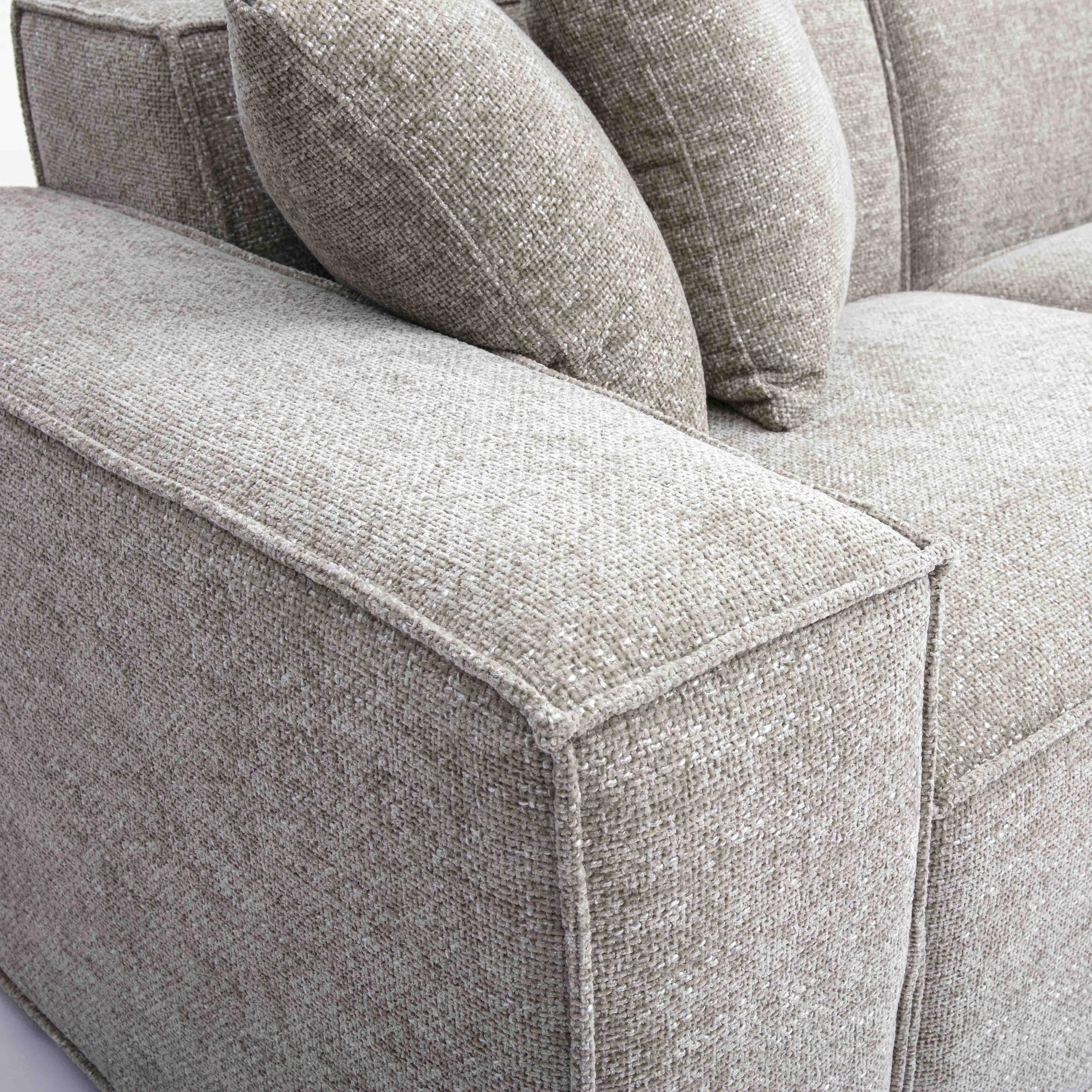 Mindy 4-Piece Performance Chenille Basketweave Modular Sectional - Luxe Home Furnishings (Jersey City, NJ)