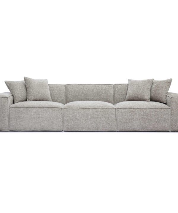 Mindy 115" Performance Chenille Basketweave Modular Sofa - Luxe Home Furnishings (Jersey City, NJ)