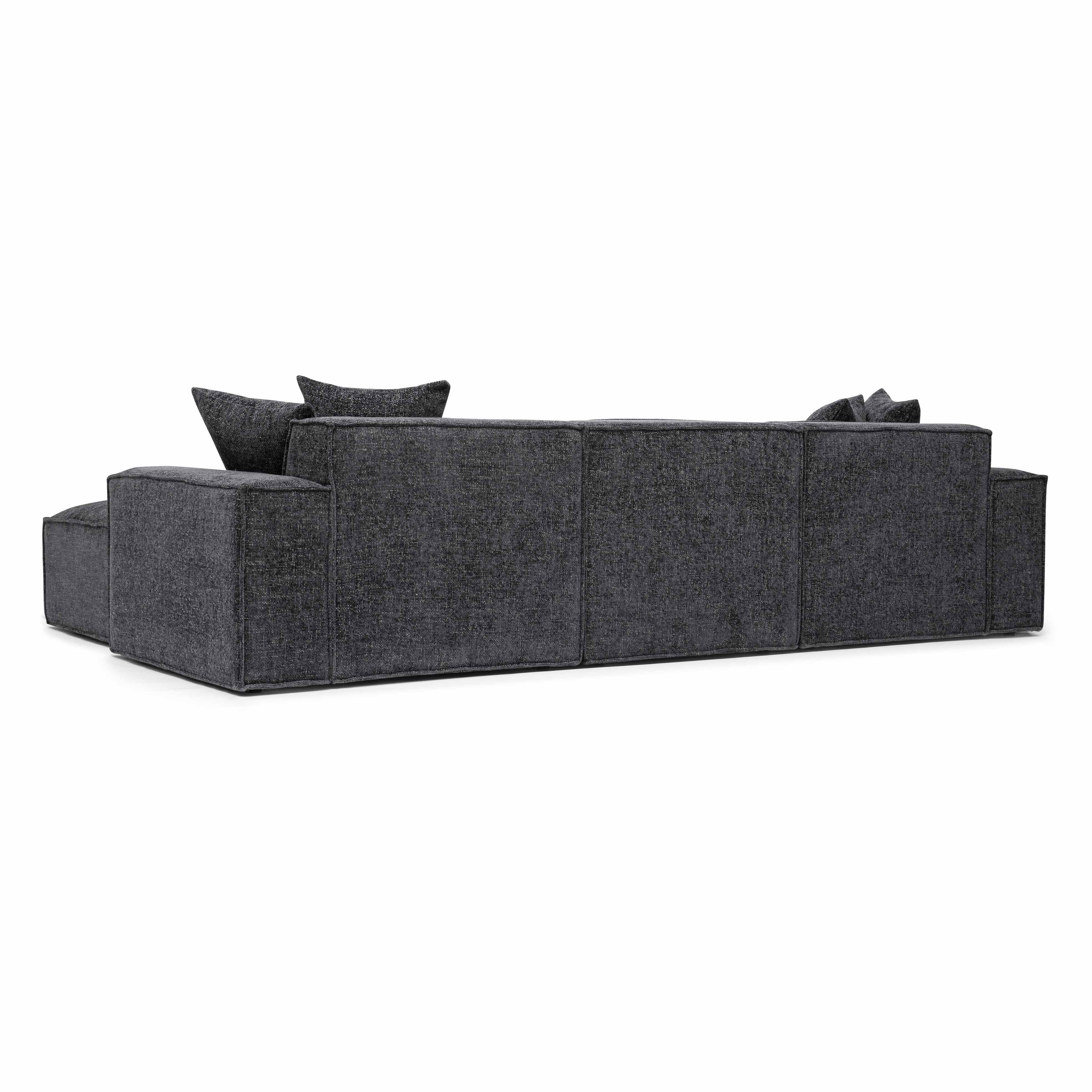 Mindy 4-Piece Performance Chenille Basketweave Modular Sectional - Luxe Home Furnishings (Jersey City, NJ)