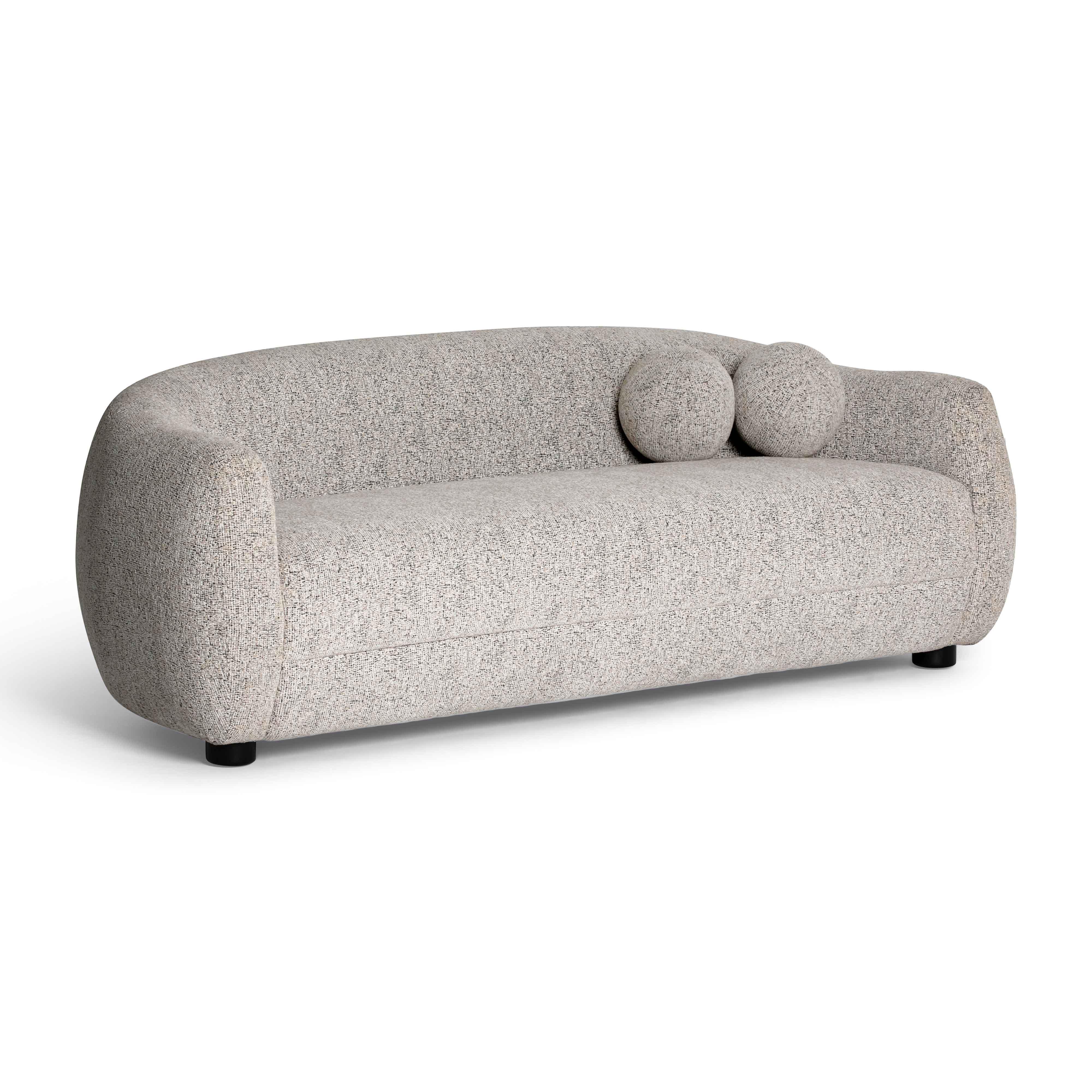 Judy 80" Black and White Woven Performance Fabric Sofa - Luxe Home Furnishings (Jersey City, NJ)