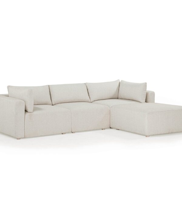 Hangover 4-Piece Cream Performance Fabric Outdoor Modular Sectional - Luxe Home Furnishings (Jersey City, NJ)