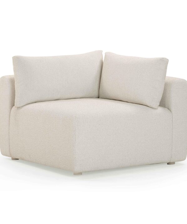 Hangover Cream Performance Fabric Outdoor Modular Corner Chair - Luxe Home Furnishings (Jersey City, NJ)