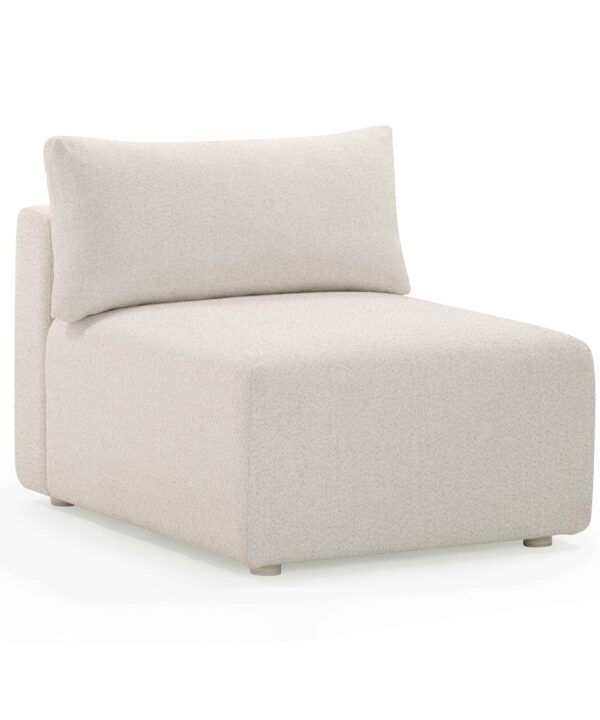 Hangover Cream Performance Fabric Outdoor Modular Armless Chair - Luxe Home Furnishings (Jersey City, NJ)