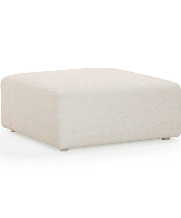 Hangover Cream Performance Fabric Outdoor Ottoman - Luxe Home Furnishings (Jersey City, NJ)