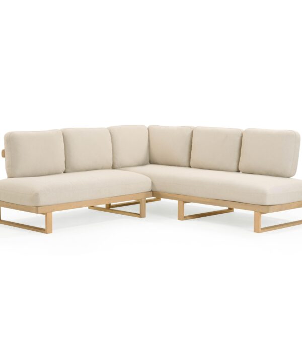 Evan 2-Piece Cream Performance Fabric Outdoor L-Shaped Sectional - Luxe Home Furnishings (Jersey City, NJ)