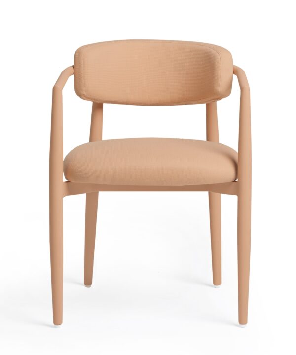 Annika Textured Contract-Grade Fabric Outdoor Dining Arm Chair - Luxe Home Furnishings (Jersey City, NJ)
