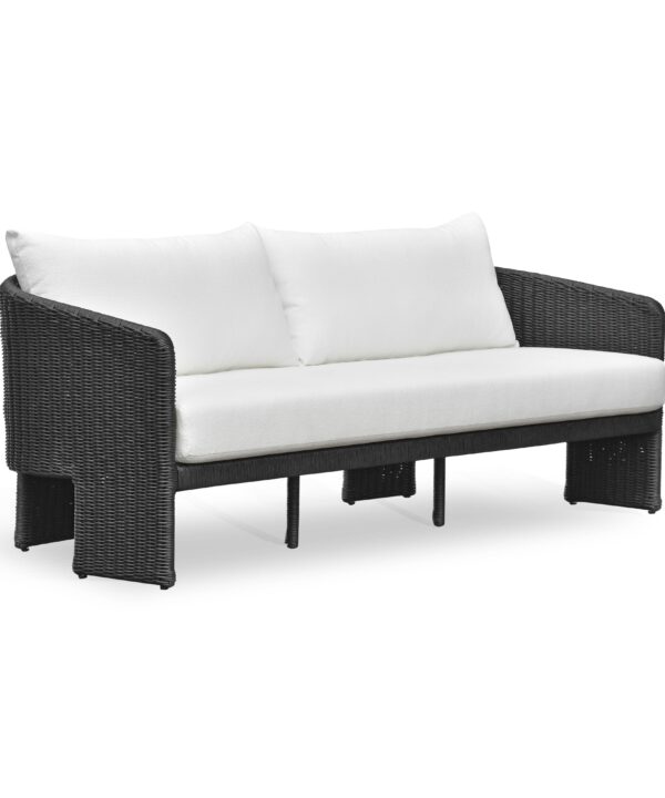Alexa 80" Rattan Performance Fabric Outdoor Sofa - Luxe Home Furnishings (Jersey City, NJ)