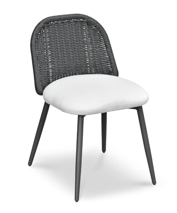Alexa Rattan Performance Fabric Dining Chair - Luxe Home Furnishings (Jersey City, NJ)