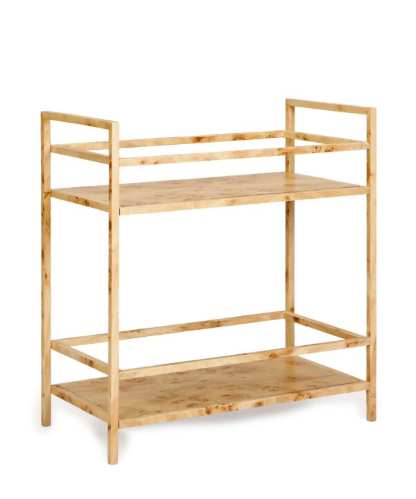 Destin Natural Burl Contract-Grade Bar Cart - Luxe Home Furnishings (Jersey City, NJ)