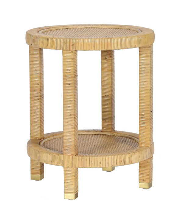 Amara Natural Rattan Side Table - Luxe Home Furnishings (Jersey City, NJ)