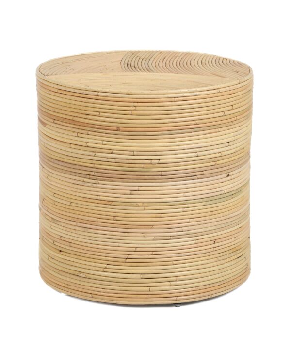Matea Natural Rattan Arch Side Table - Luxe Home Furnishings (Jersey City, NJ)