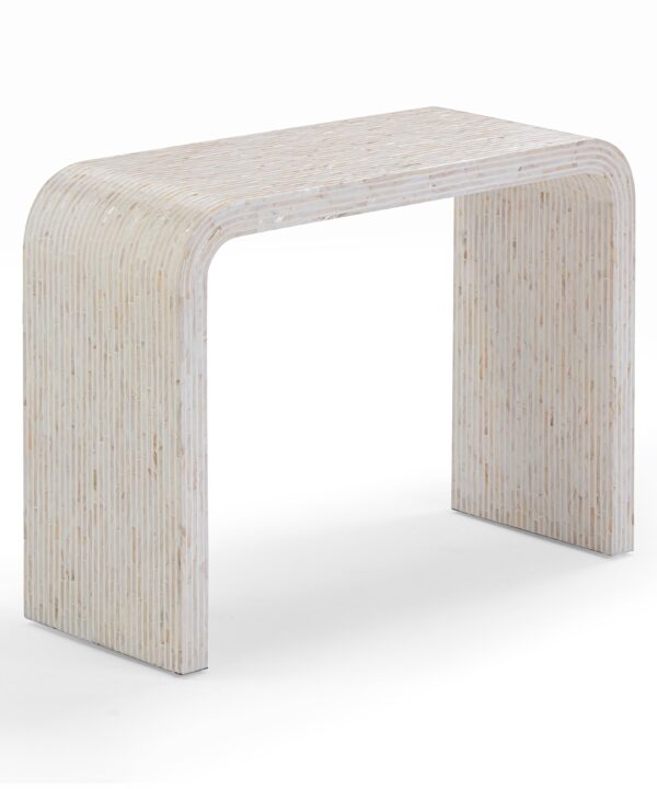 Opus 43" Cream Capiz Shell Console Table - Luxe Home Furnishings (Jersey City, NJ)