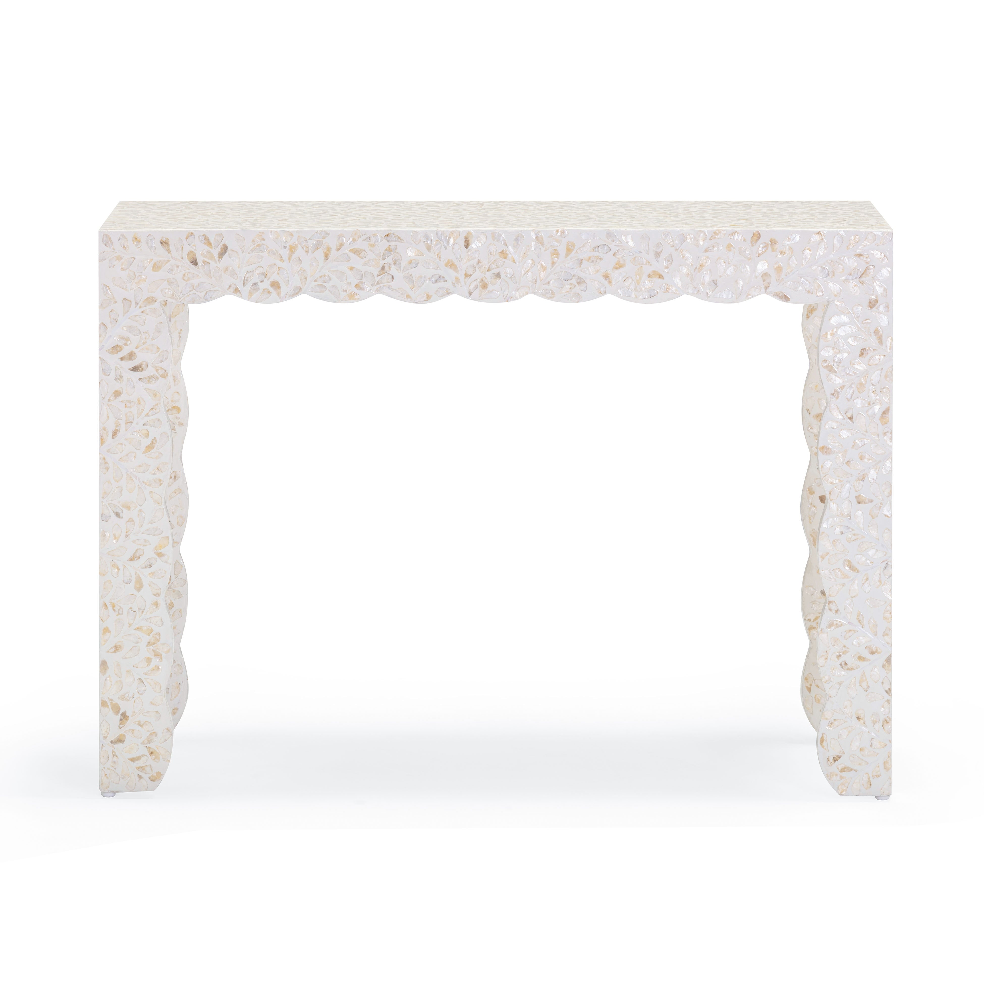 Piara 43" Natural Capiz Shell Console - Luxe Home Furnishings (Jersey City, NJ)