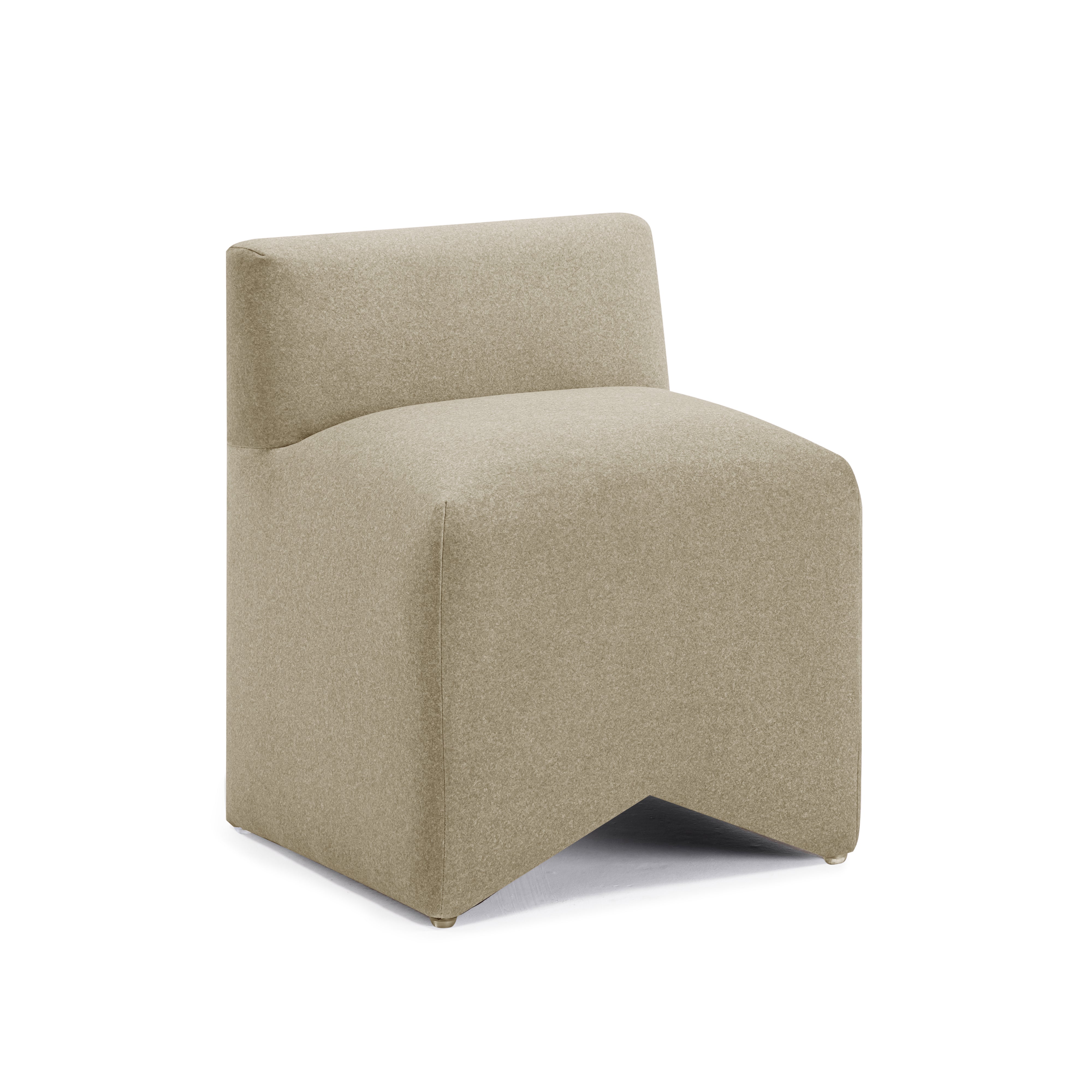 Pippa Taupe Performance Vegan Mohair Accent Stool - Luxe Home Furnishings (Jersey City, NJ)