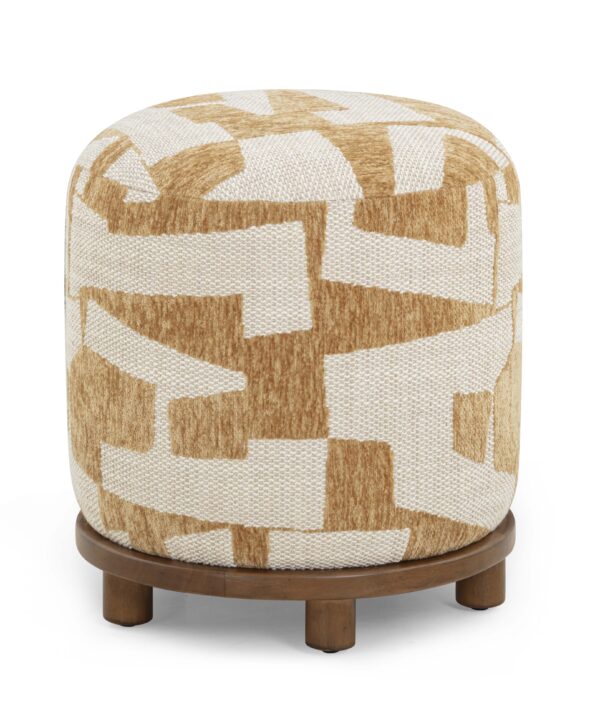Bisou Performance Jacquard Ottoman - Luxe Home Furnishings (Jersey City, NJ)