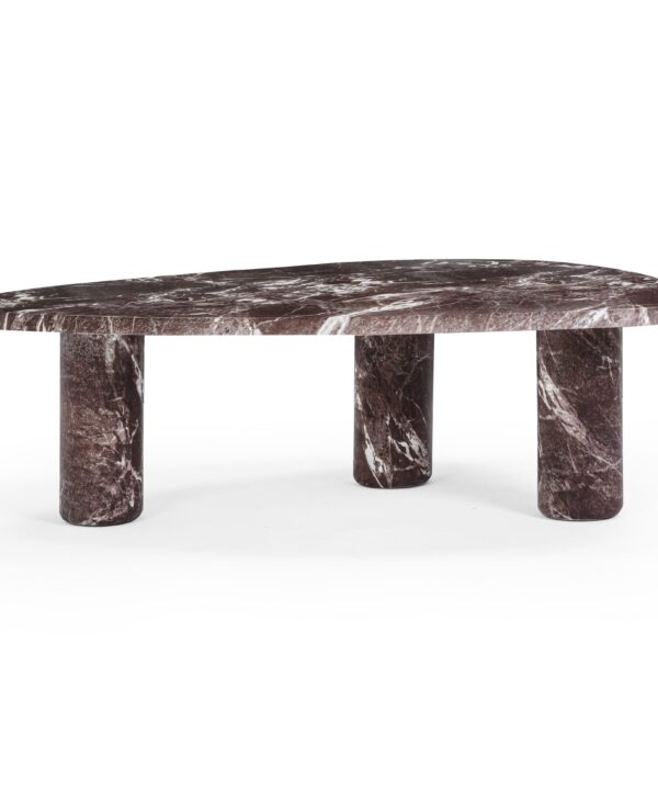 Libby Faux Red Levanto Marble Indoor/Outdoor Coffee Table (36"-48") - Luxe Home Furnishings (Jersey City, NJ)