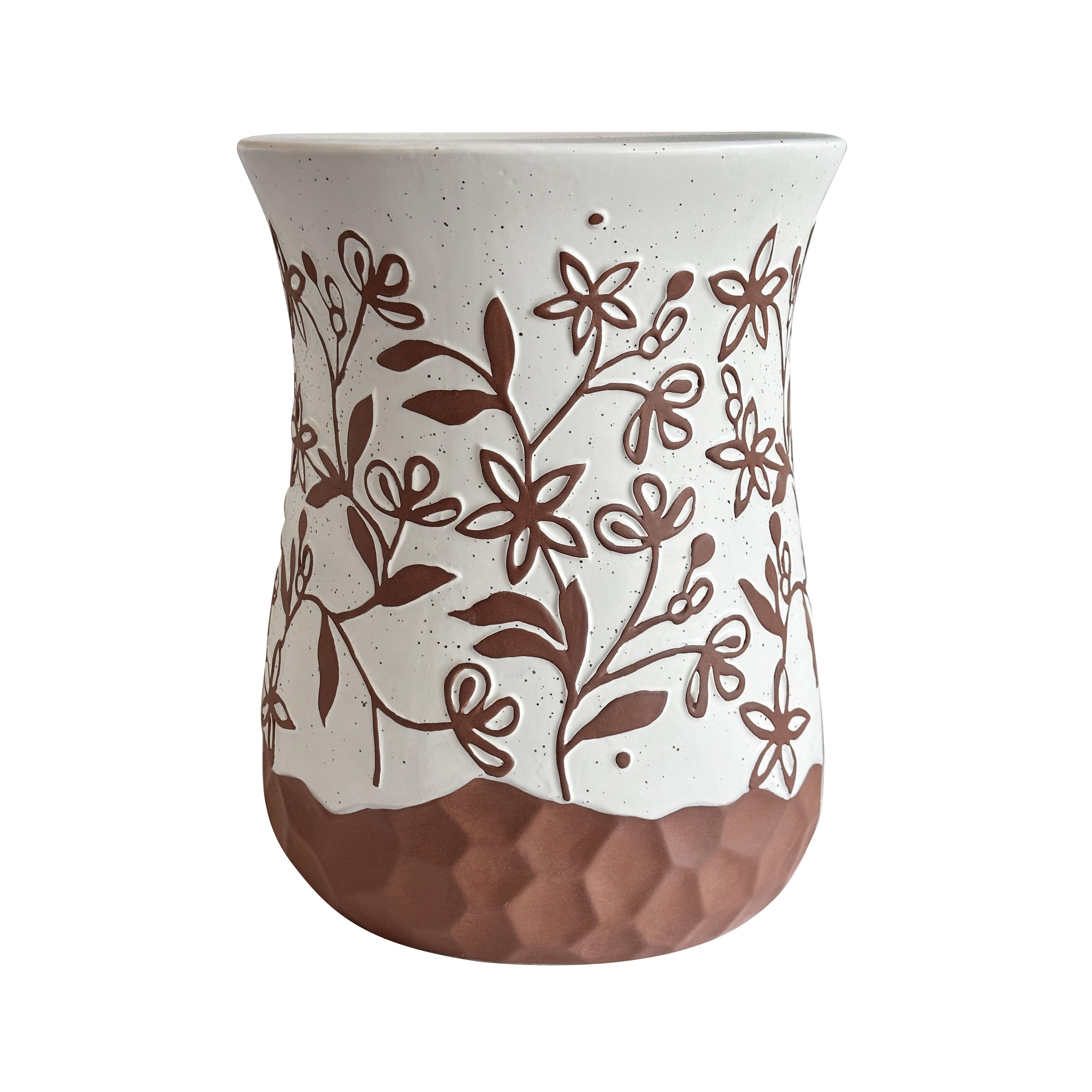 Ceramic Carved Terracotta Indoor/Outdoor Table - Luxe Home Furnishings (Jersey City, NJ)