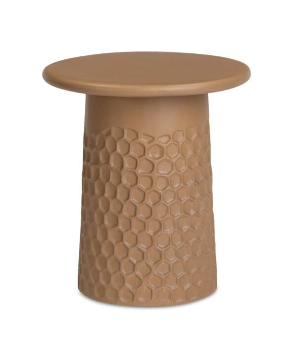 Hessa Indoor/Outdoor Concrete Chiseled Side Table - Luxe Home Furnishings (Jersey City, NJ)