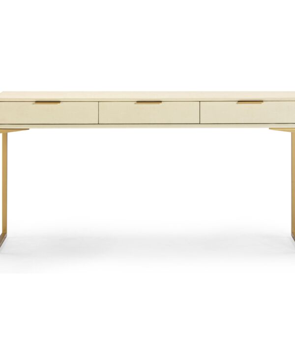 Pesce 59" Faux Shagreen 3-Drawer Console Table - Luxe Home Furnishings (Jersey City, NJ)